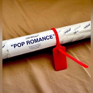 Off White “Pop Romance” Spring/Summer 26 fashion show print poster